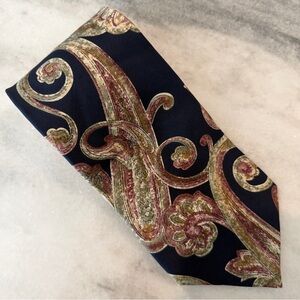 Christian Dior Men’s‎ 100% Silk Tie Navy Paisley Designer Luxury Classic